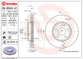 Brembo Painted Brake Disc, 09.B344.41