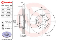 Load image into Gallery viewer, Brembo Painted Brake Disc, 09.B570.11