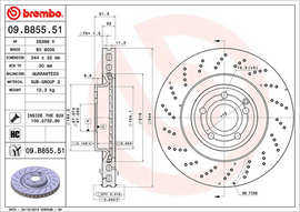 Brembo Painted Brake Disc, 09.B855.51