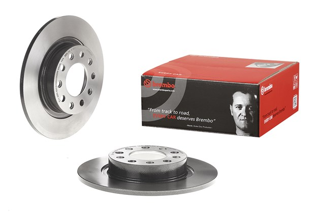 Brembo 2x Rear Brake Discs Pair Solid 08.9460.41 Alfa Romeo Giulietta