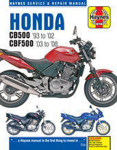 Load image into Gallery viewer, Honda CB500 (93 - 02) &amp; CBF500 (03 - 08) Haynes Repair Manual (Paperback)