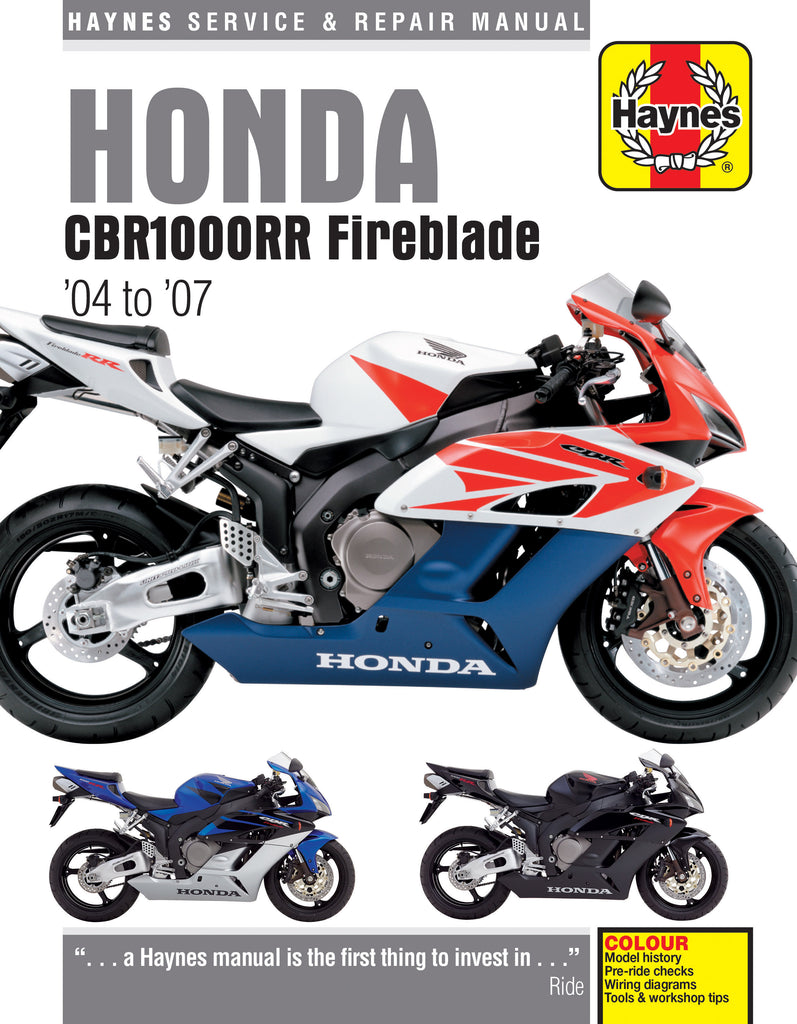 Honda CBR1000RR Fireblade (04 - 07) Haynes Repair Manual (Paperback)