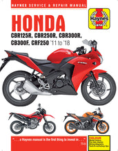 Load image into Gallery viewer, Honda CBR125/250/300R, CB300F &amp; CRF250L/M (11 - 18) Haynes Manual (Paperback)