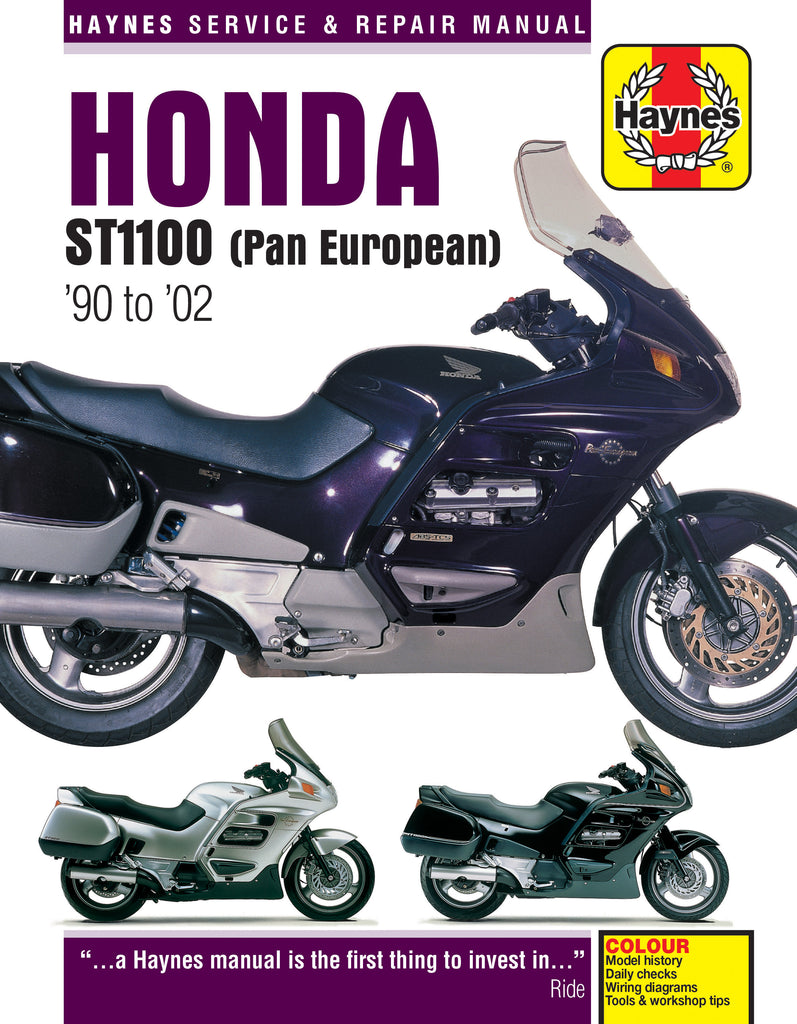 Honda ST1100 Pan European V-Fours (90 - 02) Haynes Repair Manual (Paperback)