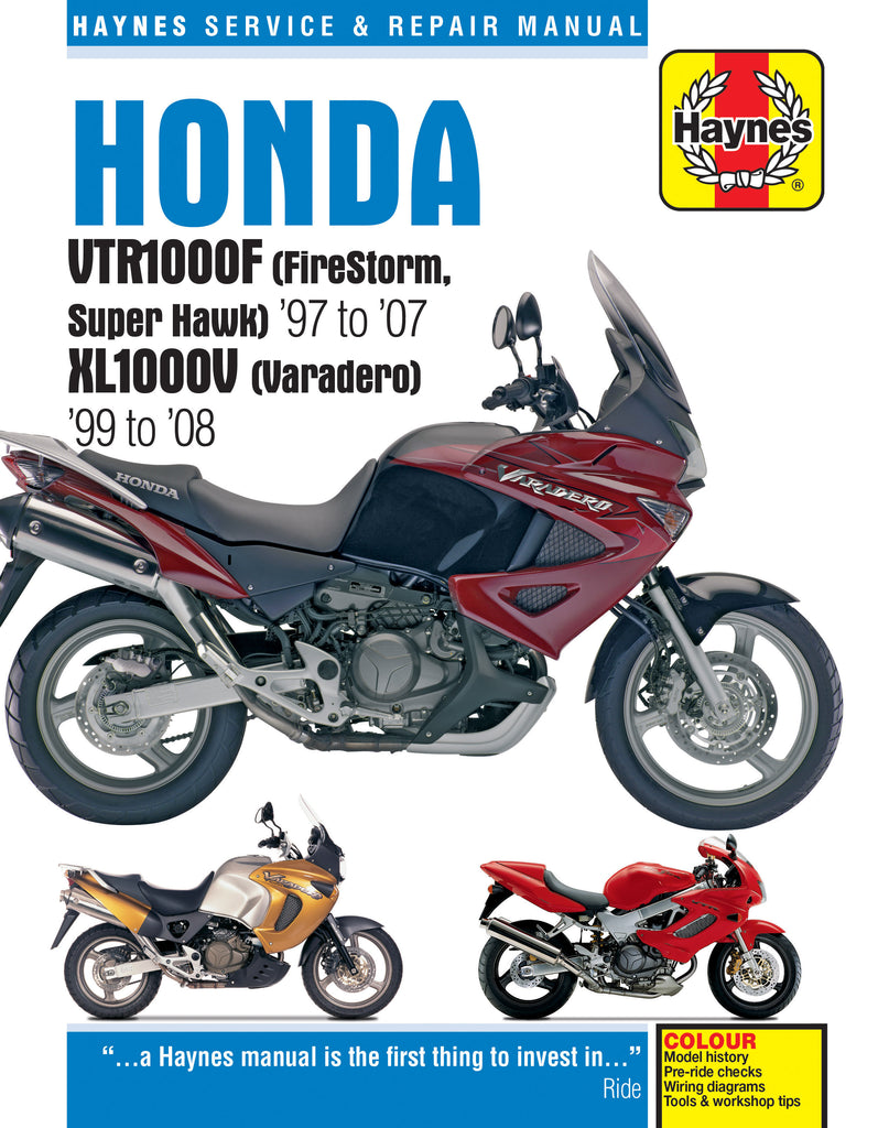 Honda VTR1000F (97 - 07) & XL1000V (99 - 08) Haynes Repair Manual (Paperback)