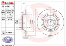 Load image into Gallery viewer, Brembo Painted Brake Disc, 08.A540.11