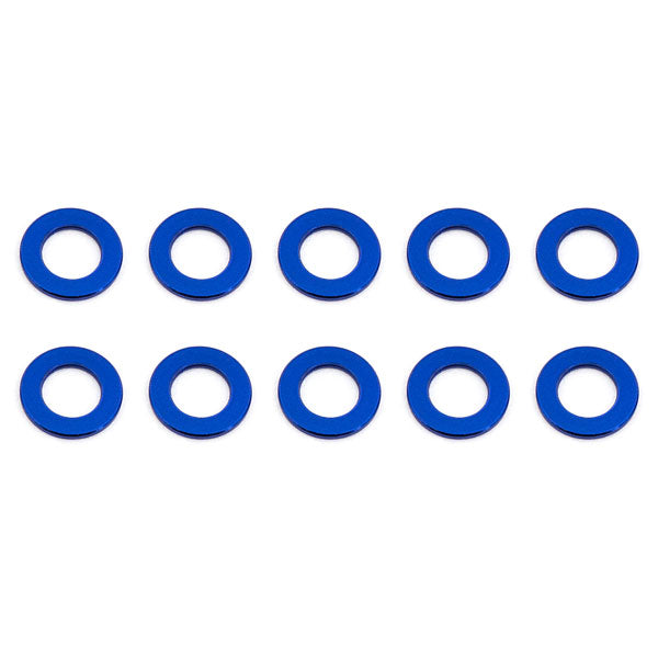 ASSOCIATED BALLSTUD WASHERS 5.5 x 0.5mm BLUE ALUMINIUM x10