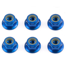 Load image into Gallery viewer, ASSOCIATED FT M4 LOCKNUT BLUE ALUMINIUM FLANGED