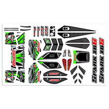 Load image into Gallery viewer, TEAM CORALLY BODY DECAL SHEET SPARK XB6 GREEN - 1PC