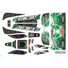 Load image into Gallery viewer, TEAM CORALLY BODY DECAL SHEET SYNCRO 4 GREEN 1PC