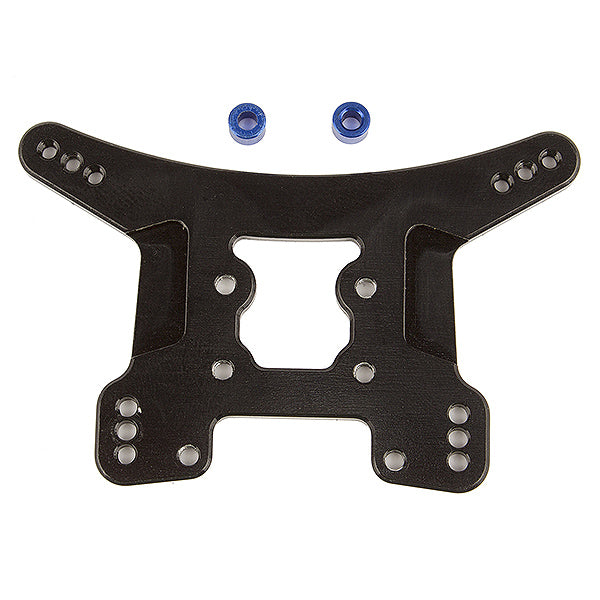 TEAM ASSOCIATED REFLEX 14B/14T REAR SHOCK TOWER BLACK ALUM.