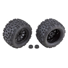 Load image into Gallery viewer, TEAM ASSOCIATED RIVAL MT10 BLK METHOD WHEELS/TYRES MOUNTED