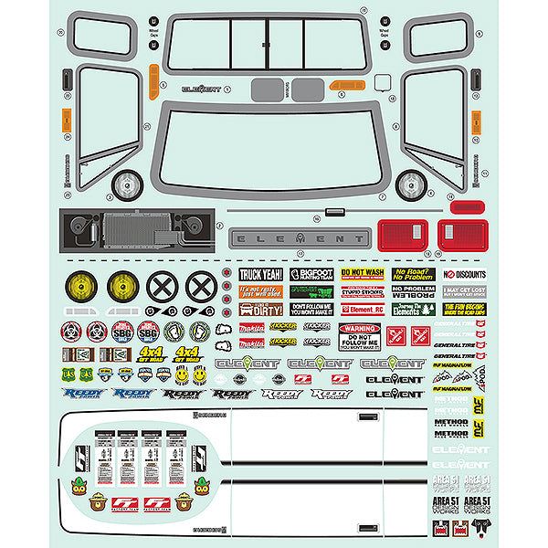 ELEMENT RC SENDERO HD DECAL SHEET