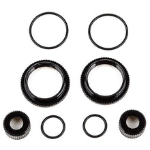 Load image into Gallery viewer, TEAM ASSOCIATED 13MM SHOCK COLLAR AND SEAL RETAINER SET, BLACK ALUMINIUM