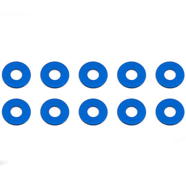 ASSOCIATED BLUE ALUMINUM BULKHEAD WASHERS 7.8 x 0.5MM (10)