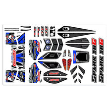 Load image into Gallery viewer, TEAM CORALLY BODY DECAL SHEET SPARK XB6 BLUE 1PC