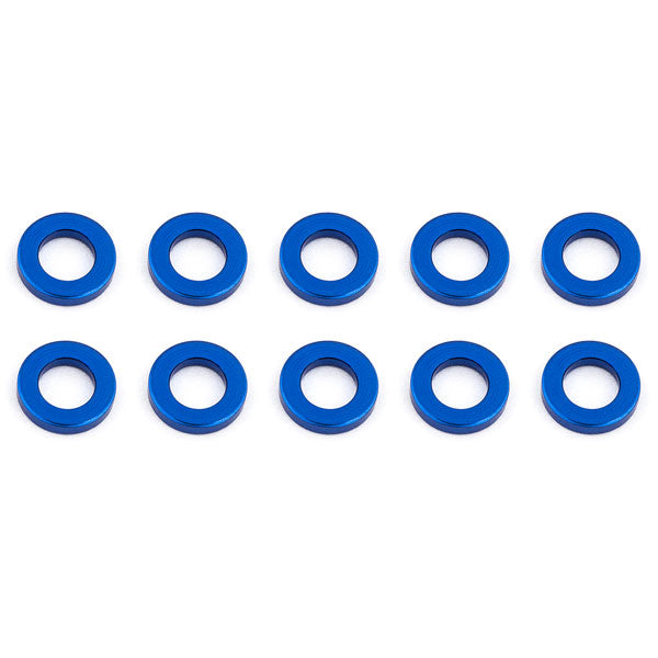 ASSOCIATED BALLSTUD WASHERS 5.5 x 1.0mm BLUE ALUMINIUM x10