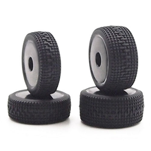 CARISMA GT24R MINI PINS RALLY WHEEL/TYRE SET MOUNTED