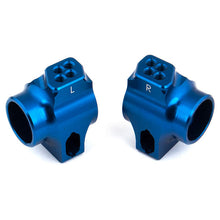 Load image into Gallery viewer, ASSOCIATED B6/B6.1 FACTORY TEAM BLUE ALUMINIUM REAR HUBS FOR 67MM