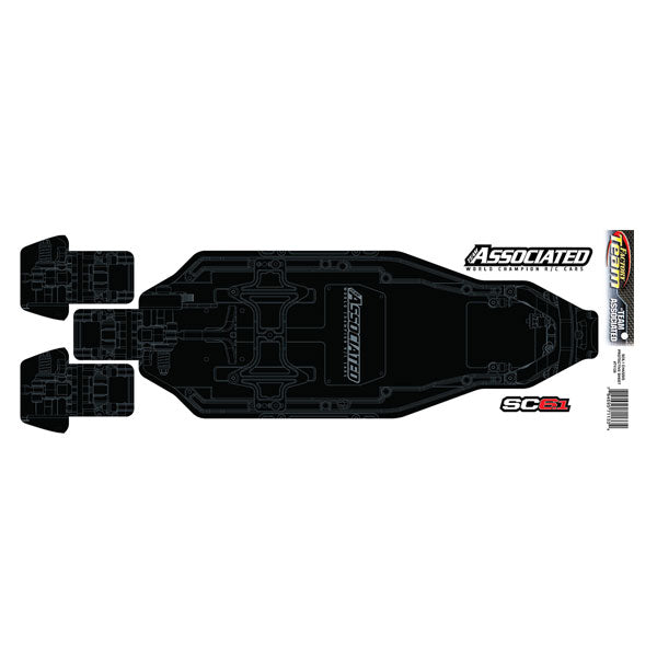 ASSOCIATED SC6.1 FT CHASSIS PROTECTIVE SHEET PRINTED