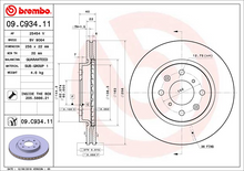Load image into Gallery viewer, Brembo Painted Brake Disc, 09.C934.11