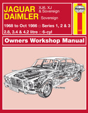 Load image into Gallery viewer, Jaguar XJ6, XJ &amp; Sovereign; Daimler Sovereign (68 - Oct 86) Haynes Repair Manual