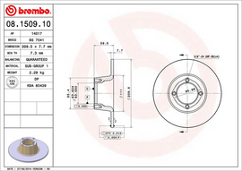 Brembo Brake Disc, 08.1509.10