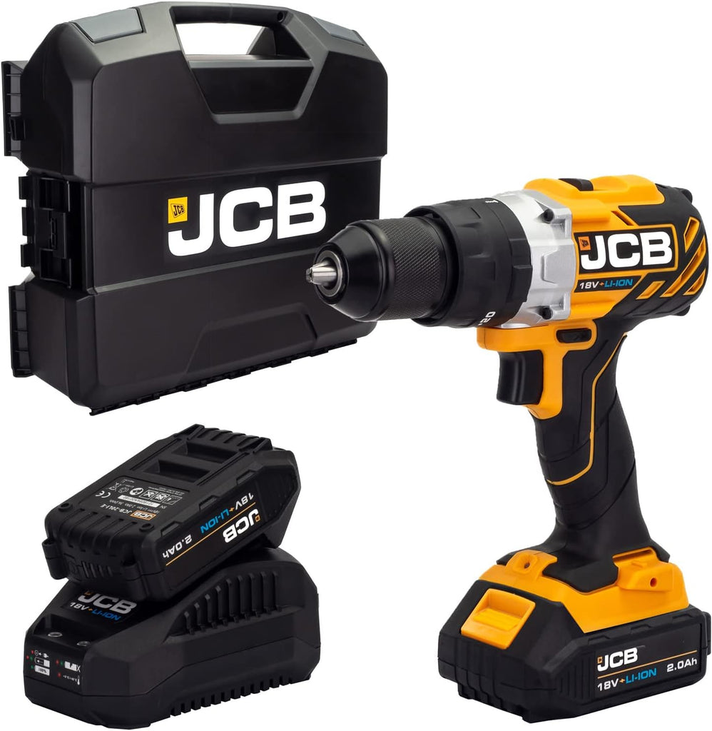 JCB 18V Cordless Combi Drill, 65Nm, Brushless