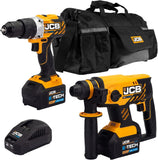 JCB 18V Brushless Combi Drill & Hammer Drill SDS Kit