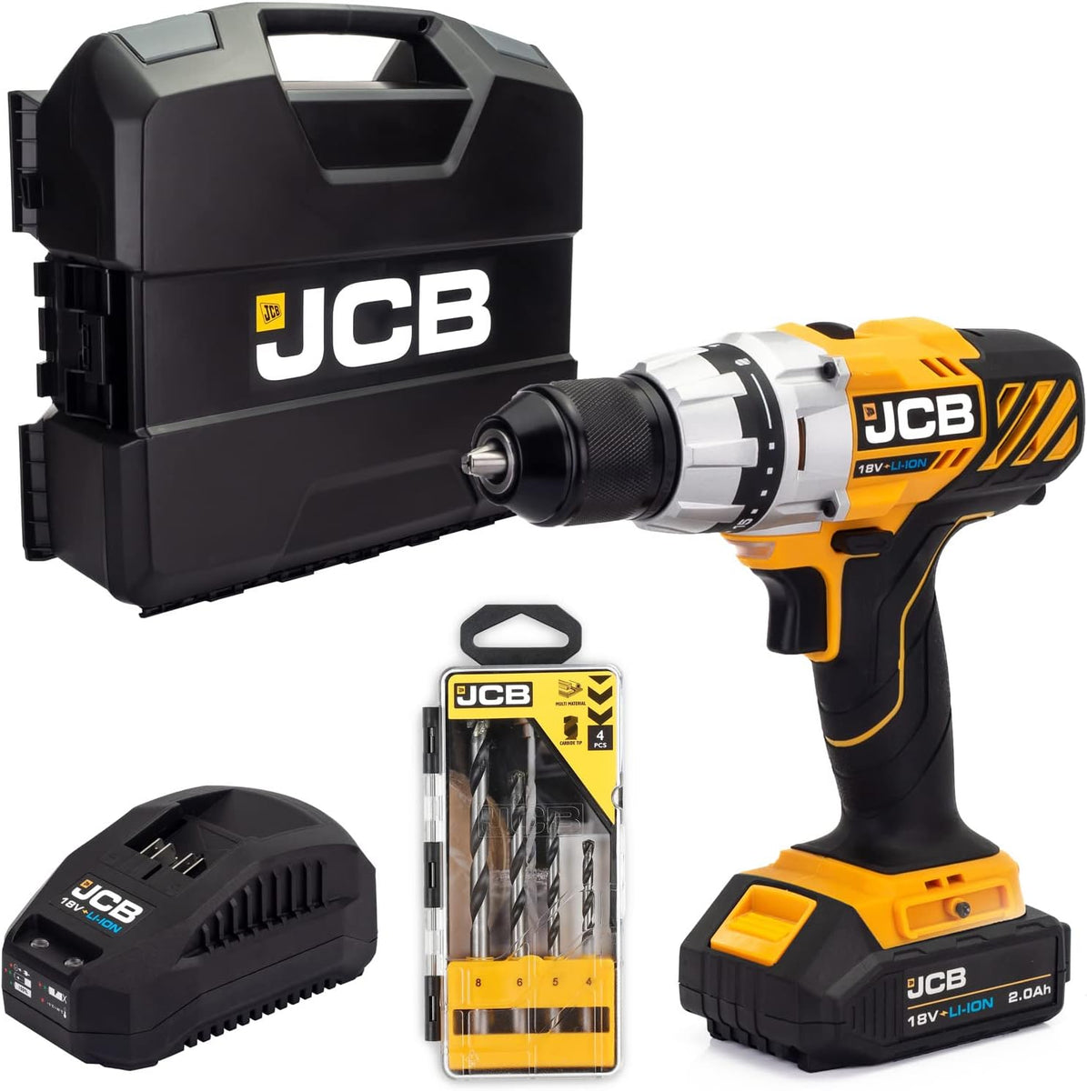 JCB 18V Brushless Drill Driver, 1/4