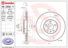 Load image into Gallery viewer, Brembo Painted Disc, 09.C938.11