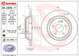 Brembo Painted Brake Disc, 08.C065.11
