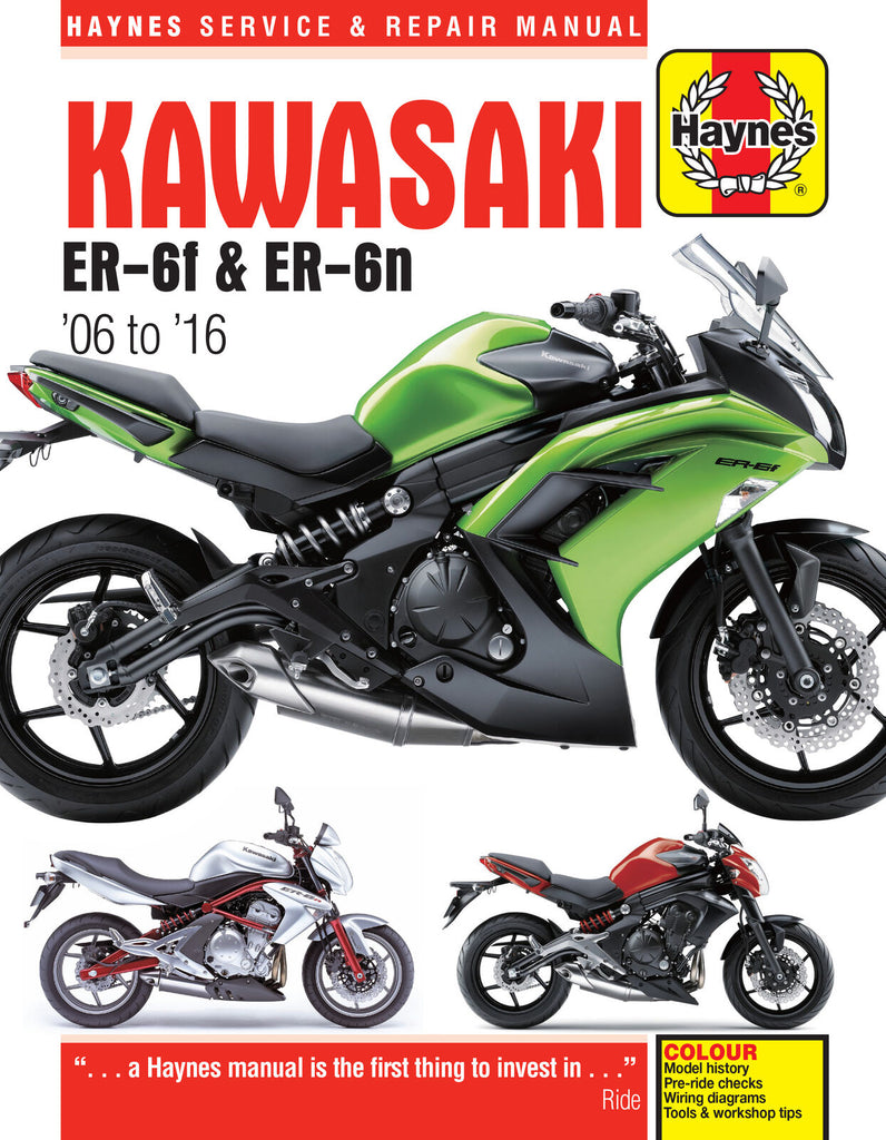 Kawasaki ER-6f & ER-6n (06 - 16) Haynes Repair Manual (Paperback)