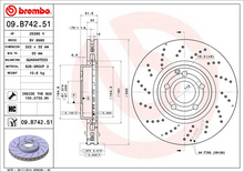 Load image into Gallery viewer, Brembo Painted Brake Disc, 09.B742.51