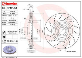 Brembo Painted Brake Disc, 09.B742.51