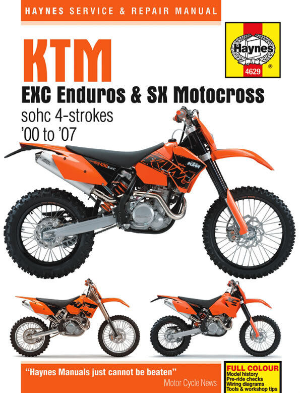 KTM EXC Enduro & SX Motocross (00 - 07) Haynes Repair Manual (Paperback)
