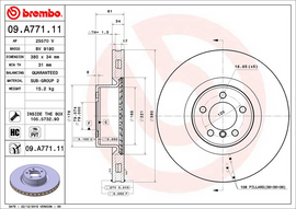 Brembo Painted Brake Disc, 09.A771.11
