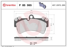 Load image into Gallery viewer, Brembo Brake Pad, P 85 065