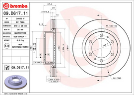 Brembo Painted Brake Disc, 09.D617.11