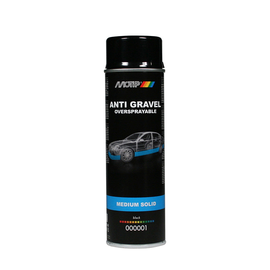 Motip Black Anti-Gravel Spray Paint 500ml