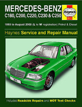 Load image into Gallery viewer, Mercedes Benz C180 C200 C220 C230 C250 Haynes Manual 1993 to 2000 (L to W reg)