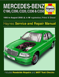 Mercedes Benz C180 C200 C220 C230 C250 Haynes Manual 1993 to 2000 (L to W reg)