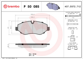 Brembo Brake Pad, P 50 085