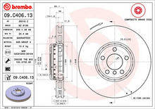 Load image into Gallery viewer, Brembo Painted Brake Disc, 09.C406.13