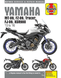 Haynes Manual 6333 for Yamaha MT-09, FZ-09, Tracer, FJ-09 & XSR900 (2013 - 2016)