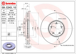 Brembo Brake Disc, 09.C243.10