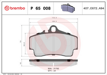 Load image into Gallery viewer, Brembo Brake Pad, P 65 008