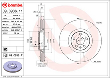 Load image into Gallery viewer, Brembo Painted Brake Disc, 09.C936.11