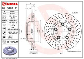 Brembo Painted Brake Disc, 09.C878.11