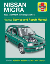 Load image into Gallery viewer, Nissan Micra Petrol (1993-2002) K to 52 Haynes Manual